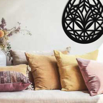 Intra απο ξύλο plywood 3mm-4mm πάχος - Πασχαλινό αυγό διακόσμηση τοίχου με λέιζερ Δίασταση 40x50 cm INTRAFABR-116486628 - Image 2