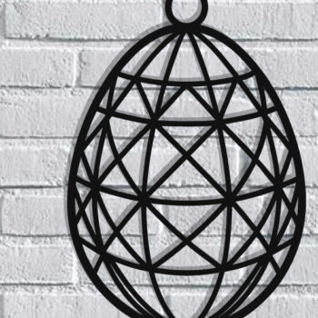 Intra απο ξύλο plywood 3mm-4mm πάχος - Πασχαλινό αυγό διακόσμηση τοίχου με λέιζερ Δίασταση 40x50 cm INTRAFABR-116486717 - Image 1