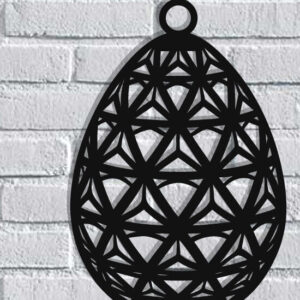 Intra απο ξύλο plywood 3mm-4mm πάχος - Πασχαλινό αυγό διακόσμηση τοίχου  με λέιζερ Δίασταση 40x50 cm INTRAFABR-116485157