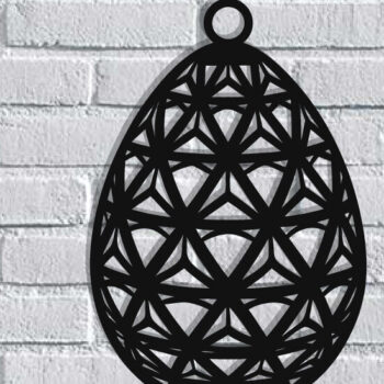 Intra απο ξύλο plywood 3mm-4mm πάχος - Πασχαλινό αυγό διακόσμηση τοίχου με λέιζερ Δίασταση 40x50 cm INTRAFABR-116485157 - Image 1