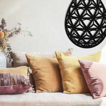 Intra απο ξύλο plywood 3mm-4mm πάχος - Πασχαλινό αυγό διακόσμηση τοίχου με λέιζερ Δίασταση 40x50 cm INTRAFABR-116485157 - Image 2