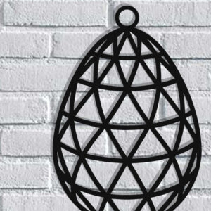 Intra απο ξύλο plywood 3mm-4mm πάχος - Πασχαλινό αυγό διακόσμηση τοίχου  με λέιζερ Δίασταση 40x50 cm INTRAFABR-116485271