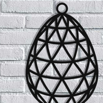 Intra απο ξύλο plywood 3mm-4mm πάχος - Πασχαλινό αυγό διακόσμηση τοίχου με λέιζερ Δίασταση 40x50 cm INTRAFABR-116485271 - Image 1