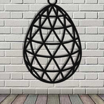 Intra απο ξύλο plywood 3mm-4mm πάχος - Πασχαλινό αυγό διακόσμηση τοίχου με λέιζερ Δίασταση 40x50 cm INTRAFABR-116485271 - Image 3