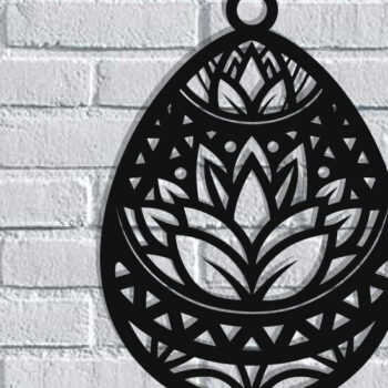 Intra απο ξύλο plywood 3mm-4mm πάχος - Πασχαλινό αυγό διακόσμηση τοίχου με λέιζερ Δίασταση 40x50 cm INTRAFABR-116485373 - Image 1