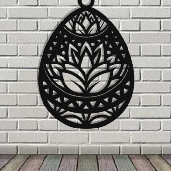 Intra απο ξύλο plywood 3mm-4mm πάχος - Πασχαλινό αυγό διακόσμηση τοίχου με λέιζερ Δίασταση 40x50 cm INTRAFABR-116485373 - Image 3