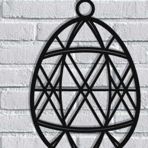 Intra απο ξύλο plywood 3mm-4mm πάχος - Πασχαλινό αυγό διακόσμηση τοίχου  με λέιζερ Δίασταση 40x50 cm INTRAFABR-116485509