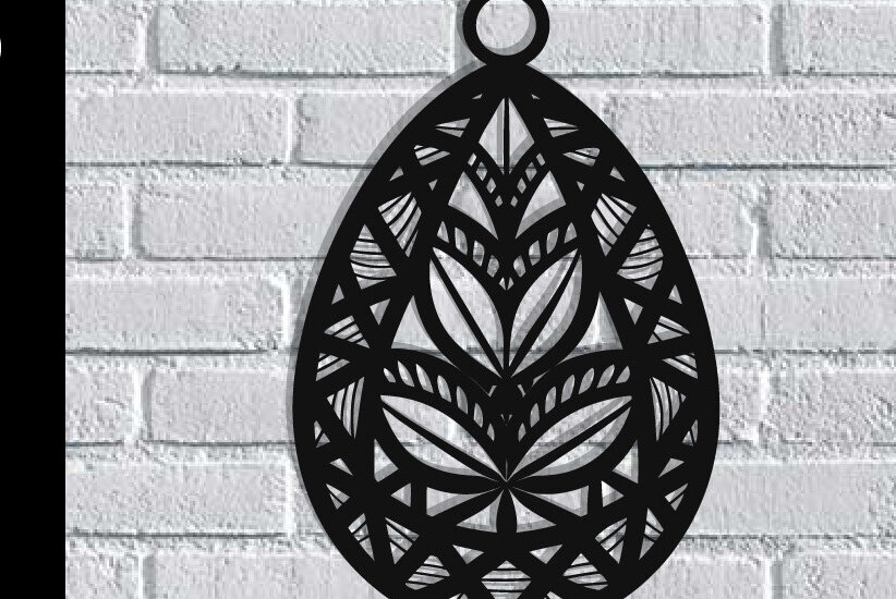 Intra απο ξύλο plywood 3mm-4mm πάχος - Πασχαλινό αυγό διακόσμηση τοίχου  με λέιζερ Δίασταση 40x50 cm INTRAFABR-116485625