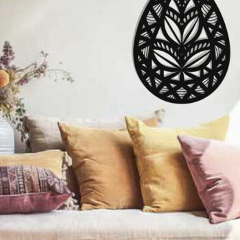 Intra απο ξύλο plywood 3mm-4mm πάχος - Πασχαλινό αυγό διακόσμηση τοίχου με λέιζερ Δίασταση 40x50 cm INTRAFABR-116485625 - Image 2