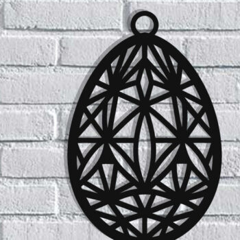 Intra απο ξύλο plywood 3mm-4mm πάχος - Πασχαλινό αυγό διακόσμηση τοίχου με λέιζερ Δίασταση 40x50 cm INTRAFABR-116485870 - Image 1