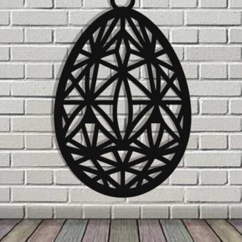 Intra απο ξύλο plywood 3mm-4mm πάχος - Πασχαλινό αυγό διακόσμηση τοίχου με λέιζερ Δίασταση 40x50 cm INTRAFABR-116485870 - Image 2