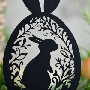 Intra απο ξύλο plywood 3mm-4mm πάχος - Πασχαλινό αυγό με κομμένο   λαγουδάκι Δίασταση 4x4 cm INTRAFABR-116471292