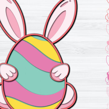 Intra απο ξύλο plywood 3mm-4mm πάχος - 3d Paper Cut Πασχαλινά αυγά Δίασταση 1200x1200 cm INTRAFABR-25353291 - Image 1