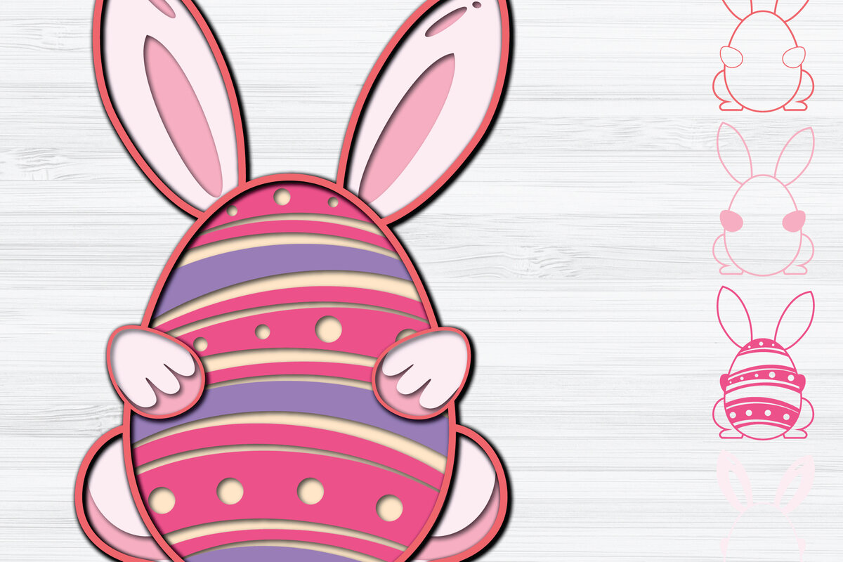 Intra απο ξύλο plywood 3mm-4mm πάχος -  3d Paper Cut  Πασχαλινά αυγά Δίασταση 1200x1200 cm INTRAFABR-25353311