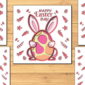 Intra απο ξύλο plywood 3mm-4mm πάχος - Πασχαλινά αυγά 3d Paper Cut   Δίασταση 1200x1200 cm INTRAFABR-65321901 - Image 1