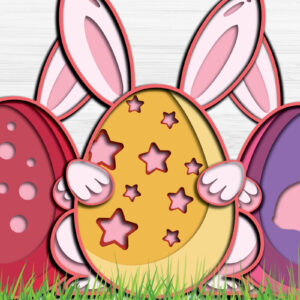 Intra απο ξύλο plywood 3mm-4mm πάχος - Πασχαλινά αυγά 3d Paper Cut   Δίασταση 1200x1200 cm INTRAFABR-28893588