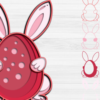 Intra απο ξύλο plywood 3mm-4mm πάχος - Πασχαλινά αυγά 3d Paper Cut   Δίασταση 1200x1200 cm INTRAFABR-28893588 - Image 3