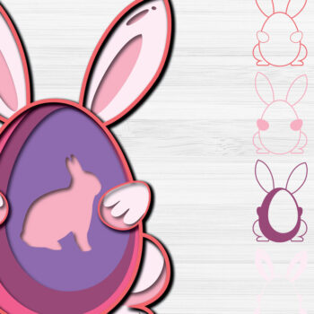 Intra απο ξύλο plywood 3mm-4mm πάχος - Πασχαλινά αυγά 3d Paper Cut   Δίασταση 1200x1200 cm INTRAFABR-28893588 - Image 4