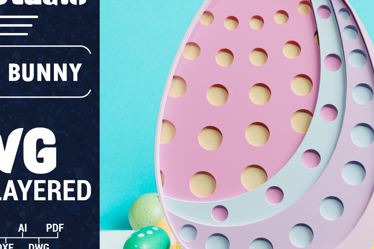 Intra απο ξύλο plywood 3mm-4mm πάχος - Πασχαλινά αυγά 3D Paper Cut   V. 1 Δίασταση 1200x1200 cm INTRAFABR-61506008