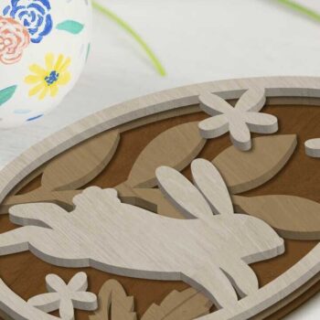 Intra απο ξύλο plywood 3mm-4mm πάχος - Δέσμη Πασχαλινών Αυγών, Πολυεπίπεδη διακόσμηση Δίασταση 2x7 cm INTRAFABR-88506553 - Image 4