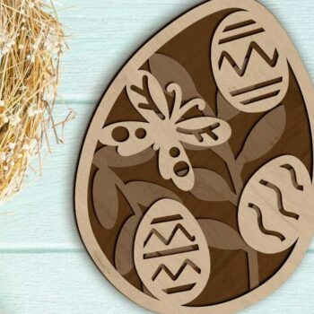 Intra απο ξύλο plywood 3mm-4mm πάχος - Δέσμη Πασχαλινών Αυγών, Πολυεπίπεδη διακόσμηση Δίασταση 2x7 cm INTRAFABR-88506553 - Image 6