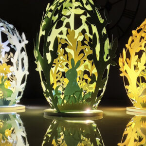 Intra απο ξύλο plywood 3mm-4mm πάχος - Πασχαλινά Αυγά Δέσμη Χαρτί κομμένα Δίασταση 5x3 cm INTRAFABR-59787425