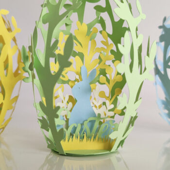 Intra απο ξύλο plywood 3mm-4mm πάχος - Πασχαλινά Αυγά Δέσμη Χαρτί κομμένα Δίασταση 5x3 cm INTRAFABR-59787425 - Image 2