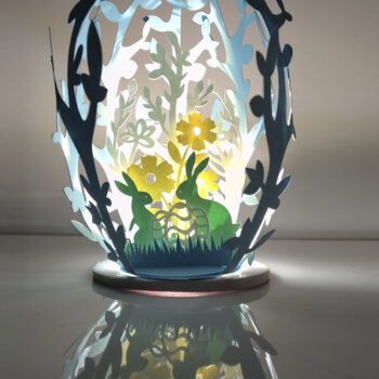 Intra απο ξύλο plywood 3mm-4mm πάχος - Πασχαλινά Αυγά Δέσμη Χαρτί κομμένα Δίασταση 5x3 cm INTRAFABR-59787425 - Image 4