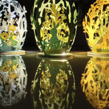 Intra απο ξύλο plywood 3mm-4mm πάχος - Πασχαλινά Αυγά Δέσμη Χαρτί κομμένα Δίασταση 5x3 cm INTRAFABR-59787425 - Image 5