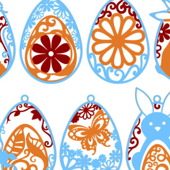 Intra απο ξύλο plywood 3mm-4mm πάχος - Πασχαλινά αυγά κομμένα αρχεία δέσμη Πασχαλινές ετικέτες Δίασταση 14x3 cm INTRAFABR-9168692 - Image 3