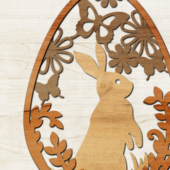 Intra απο ξύλο plywood 3mm-4mm πάχος - Πασχαλινά αυγά κομμένα αρχεία δέσμη Πασχαλινές ετικέτες Δίασταση 14x3 cm INTRAFABR-9168692 - Image 4