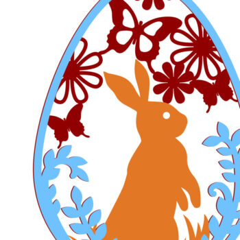 Intra απο ξύλο plywood 3mm-4mm πάχος - Πασχαλινά αυγά κομμένα αρχεία δέσμη Πασχαλινές ετικέτες Δίασταση 14x3 cm INTRAFABR-9168692 - Image 5