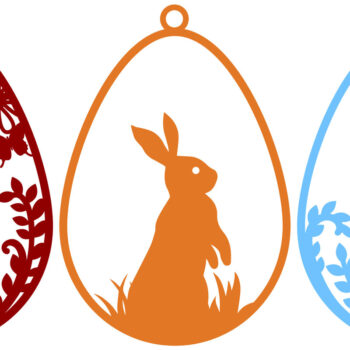 Intra απο ξύλο plywood 3mm-4mm πάχος - Πασχαλινά αυγά κομμένα αρχεία δέσμη Πασχαλινές ετικέτες Δίασταση 14x3 cm INTRAFABR-9168692 - Image 6