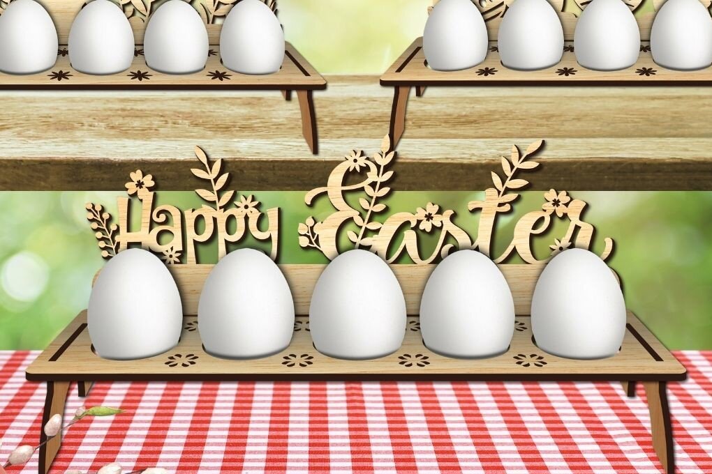 Intra απο ξύλο plywood 3mm-4mm πάχος - Θήκη Πασχαλινών Αυγών  |  Δίασταση 15x15 cm INTRAFABR-65032069