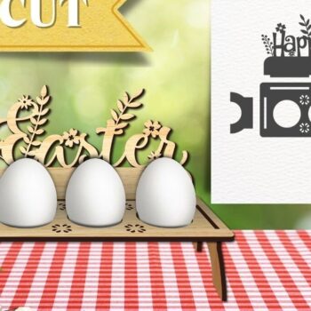 Intra απο ξύλο plywood 3mm-4mm πάχος - Θήκη Πασχαλινών Αυγών  |  Δίασταση 15x15 cm INTRAFABR-65032069 - Image 2