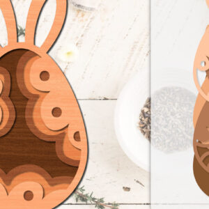 Intra απο ξύλο plywood 3mm-4mm πάχος - Πασχαλινά αυγά με λέιζερ Δίασταση 20x20 cm INTRAFABR-116011723