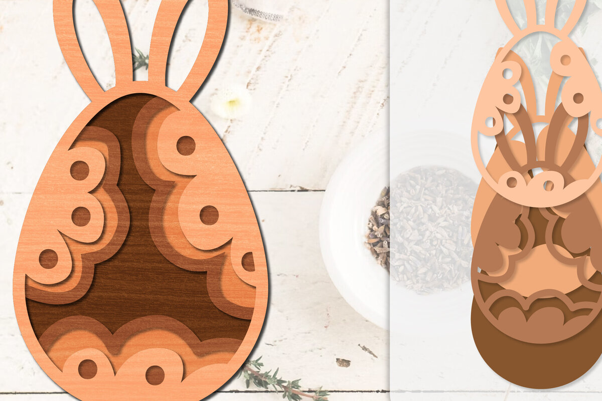 Intra απο ξύλο plywood 3mm-4mm πάχος - Πασχαλινά αυγά με λέιζερ Δίασταση 20x20 cm INTRAFABR-116011723