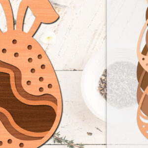 Intra απο ξύλο plywood 3mm-4mm πάχος - Πασχαλινά αυγά με λέιζερ Δίασταση 20x20 cm INTRAFABR-116011726