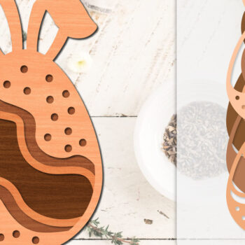 Intra απο ξύλο plywood 3mm-4mm πάχος - Πασχαλινά αυγά με λέιζερ Δίασταση 20x20 cm INTRAFABR-116011726 - Image 1