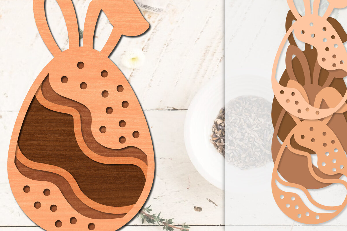 Intra απο ξύλο plywood 3mm-4mm πάχος - Πασχαλινά αυγά με λέιζερ Δίασταση 20x20 cm INTRAFABR-116011726