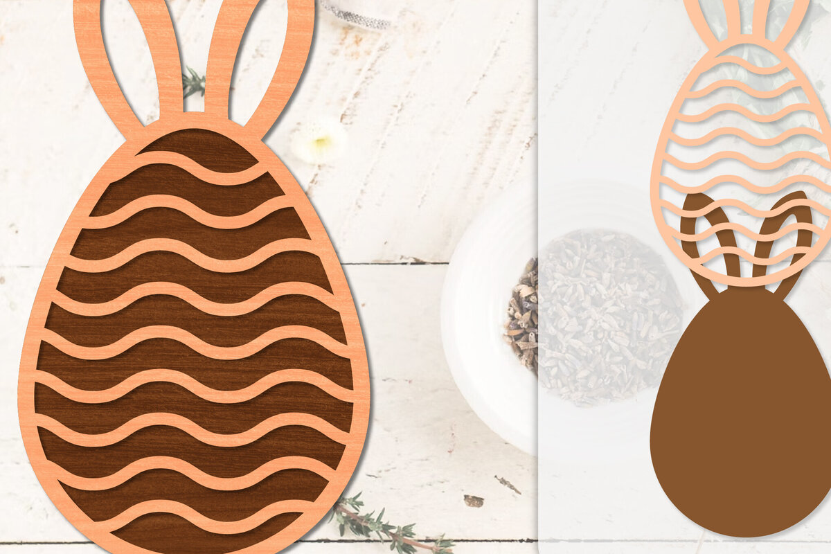 Intra απο ξύλο plywood 3mm-4mm πάχος - Πασχαλινά αυγά με λέιζερ Δίασταση 20x20 cm INTRAFABR-116011692