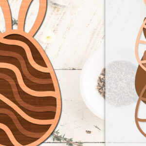 Intra απο ξύλο plywood 3mm-4mm πάχος - Πασχαλινά αυγά με λέιζερ Δίασταση 20x20 cm INTRAFABR-116011699