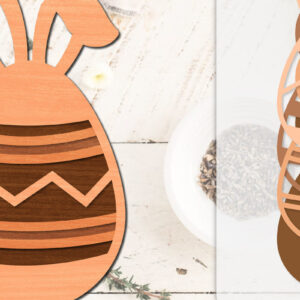 Intra απο ξύλο plywood 3mm-4mm πάχος - Πασχαλινά αυγά με λέιζερ Δίασταση 20x20 cm INTRAFABR-116011704