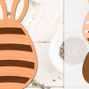 Intra απο ξύλο plywood 3mm-4mm πάχος - Πασχαλινά αυγά με λέιζερ Δίασταση 20x20 cm INTRAFABR-116011709