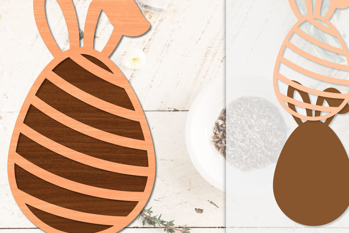 Intra απο ξύλο plywood 3mm-4mm πάχος - Πασχαλινά αυγά με λέιζερ Δίασταση 20x20 cm INTRAFABR-116011720