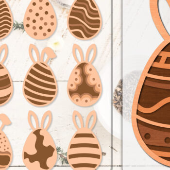 Intra απο ξύλο plywood 3mm-4mm πάχος - Πασχαλινά αυγά κομμένα με λέιζερ ΔΕΜΑΤΑ 12 ΣΧΕΔΙΑ Δίασταση 20x20 cm INTRAFABR-116011734 - Image 1