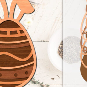 Intra απο ξύλο plywood 3mm-4mm πάχος - Πασχαλινά αυγά με λέιζερ Δίασταση 20x20 cm INTRAFABR-116011582