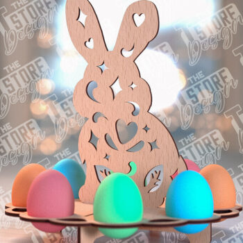 Intra απο ξύλο plywood 3mm-4mm πάχος - Πάσχα Αυγά Στάση | Αυγά Stand Κόψτε με λέιζερ Δίασταση 15x15 cm INTRAFABR-91497334 - Image 8
