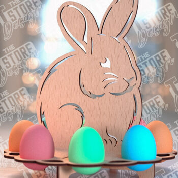 Intra απο ξύλο plywood 3mm-4mm πάχος - Πάσχα Αυγά Στάση | Αυγά Stand Κόψτε με λέιζερ Δίασταση 15x15 cm INTRAFABR-91497120 - Image 1