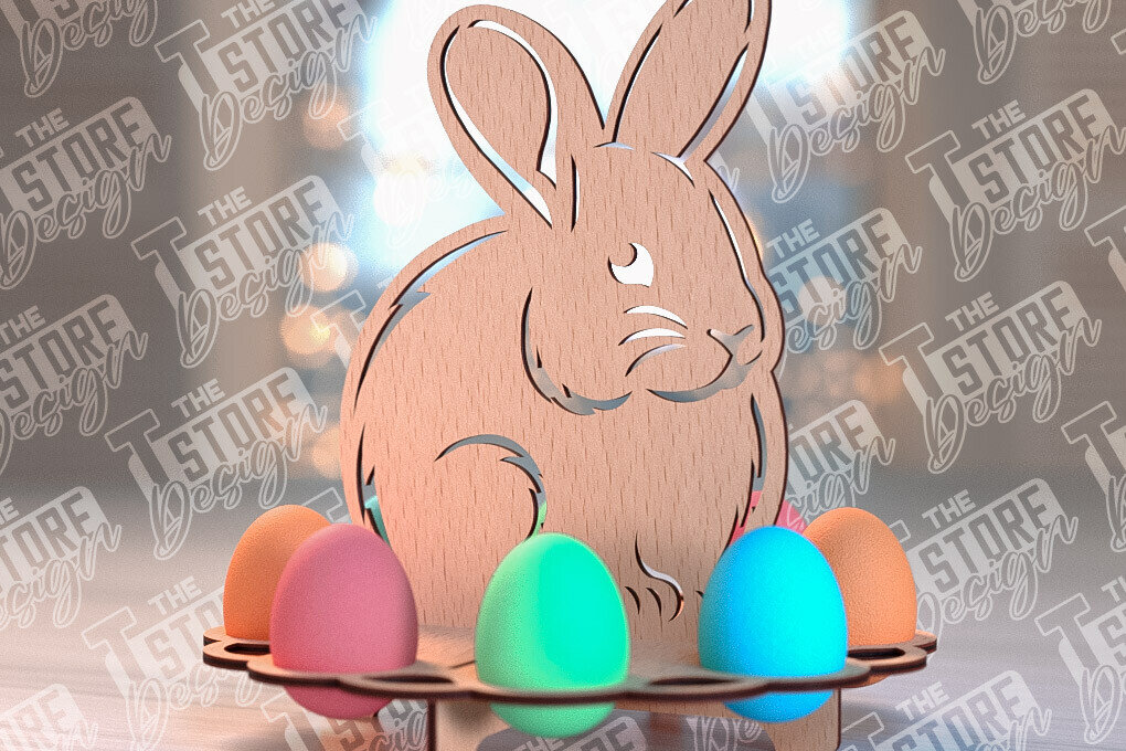 Intra απο ξύλο plywood 3mm-4mm πάχος - Πάσχα Αυγά Στάση | Αυγά Stand Κόψτε με λέιζερ Δίασταση 15x15 cm INTRAFABR-91497120